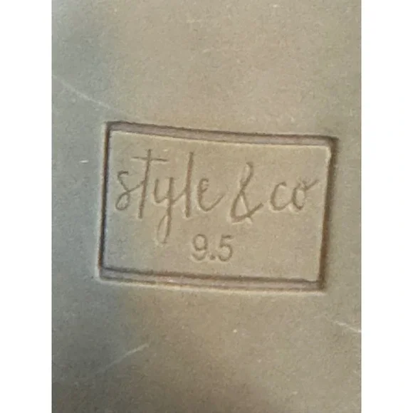 Style & Co Women's Sz 9.5Black Faux Suede Ankle Booties Boots Block Heel - Picture 10 of 13